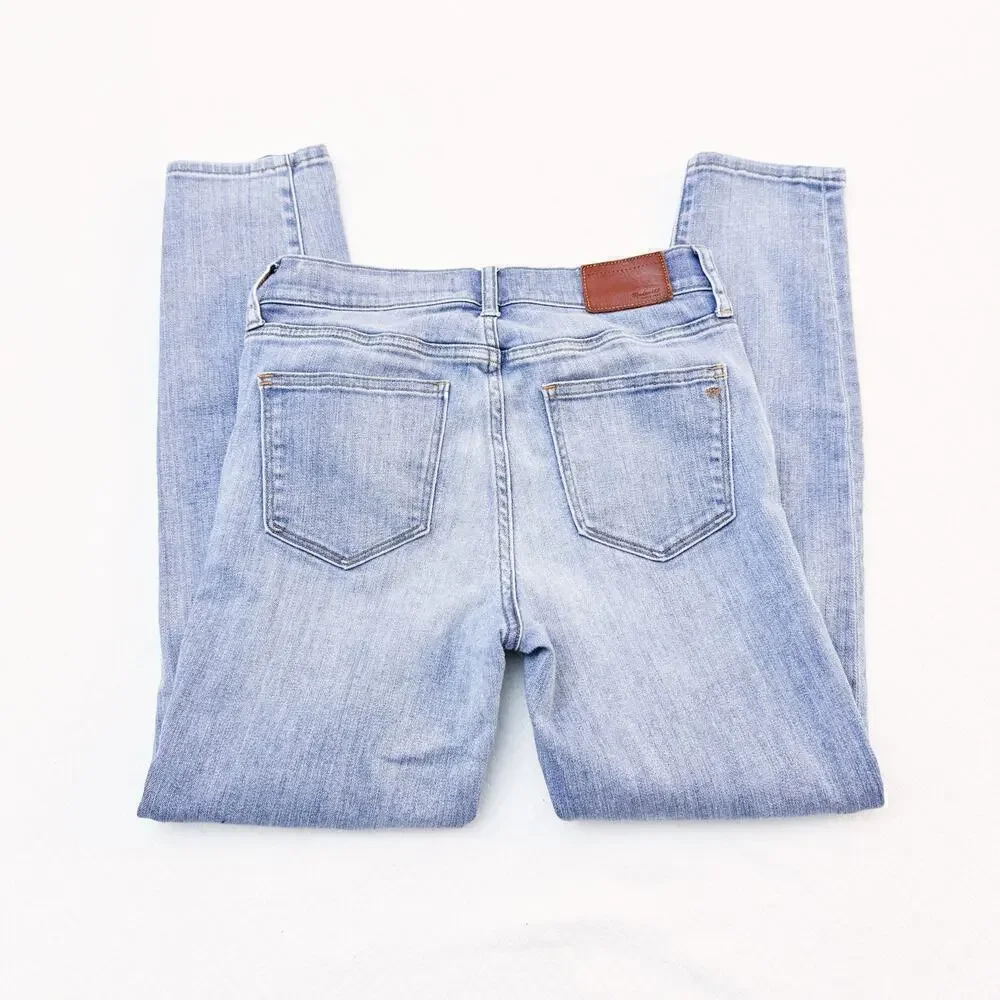 Madewell High Riser Crop Light Wash Denim Jeans Size 26